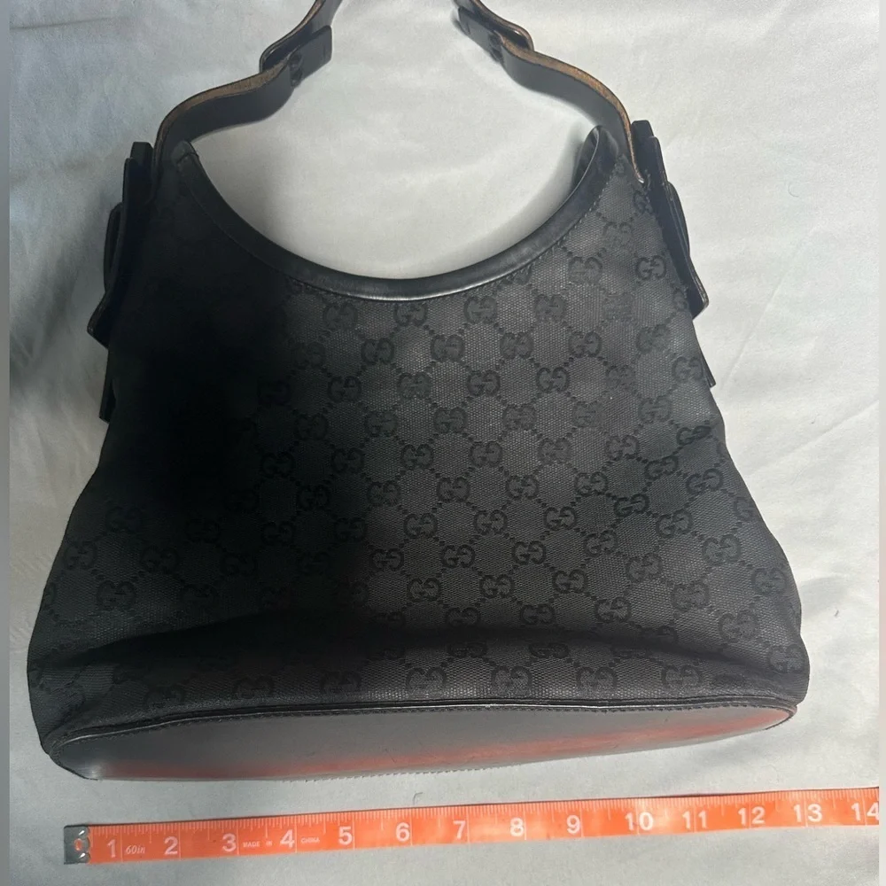 Authentic Gucci Black Patterned Hobo Bag - Picture 12 of 15